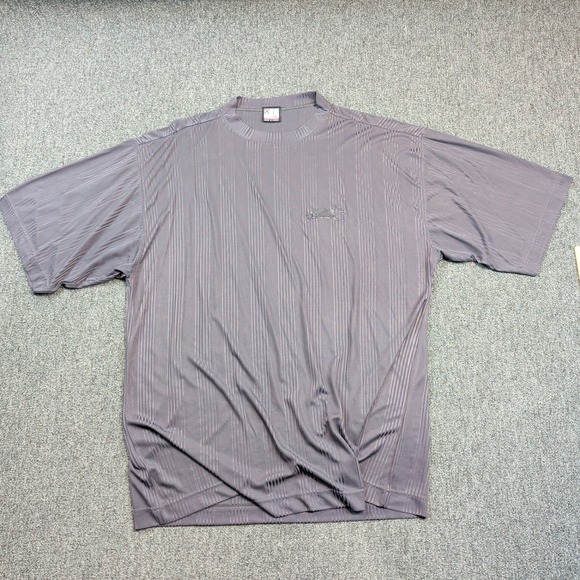 Southpole Vintage Y2K Pleated Streetwear Shirt XL Grey Metallic Logo Baggy 90s — photo 2